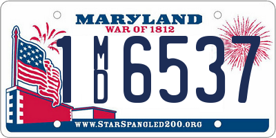 MD license plate 1MD6537