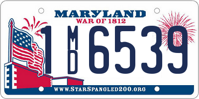 MD license plate 1MD6539