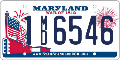 MD license plate 1MD6546