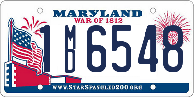 MD license plate 1MD6548