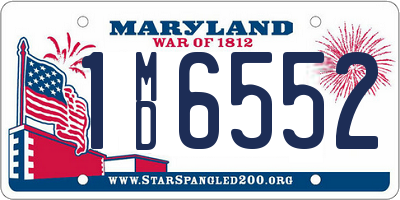 MD license plate 1MD6552