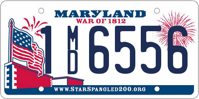 MD license plate 1MD6556