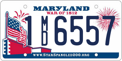 MD license plate 1MD6557