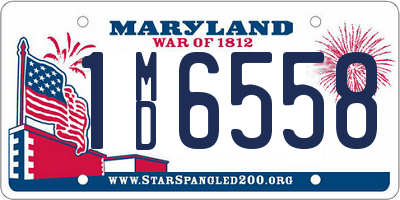 MD license plate 1MD6558