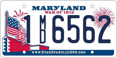 MD license plate 1MD6562