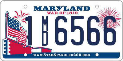 MD license plate 1MD6566