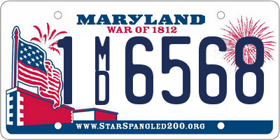 MD license plate 1MD6568