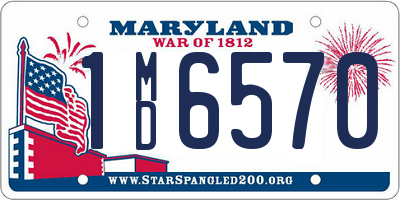 MD license plate 1MD6570