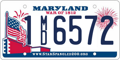 MD license plate 1MD6572