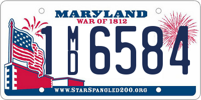 MD license plate 1MD6584