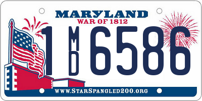 MD license plate 1MD6586