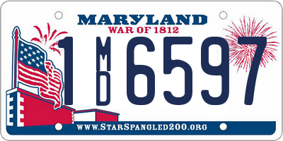 MD license plate 1MD6597