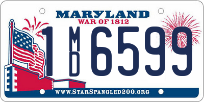 MD license plate 1MD6599