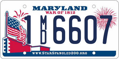 MD license plate 1MD6607