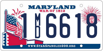 MD license plate 1MD6618