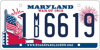 MD license plate 1MD6619