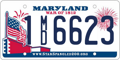 MD license plate 1MD6623