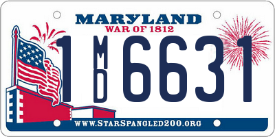 MD license plate 1MD6631