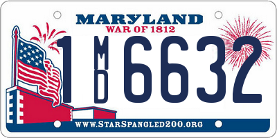 MD license plate 1MD6632