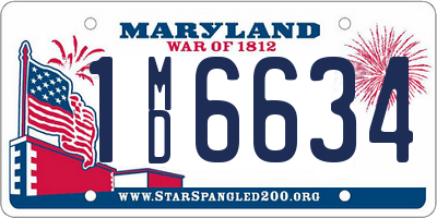 MD license plate 1MD6634