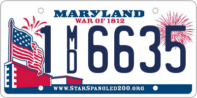 MD license plate 1MD6635