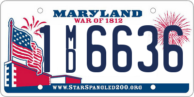 MD license plate 1MD6636