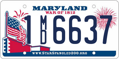 MD license plate 1MD6637