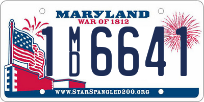 MD license plate 1MD6641