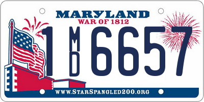 MD license plate 1MD6657