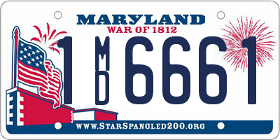 MD license plate 1MD6661