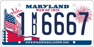 MD license plate 1MD6667