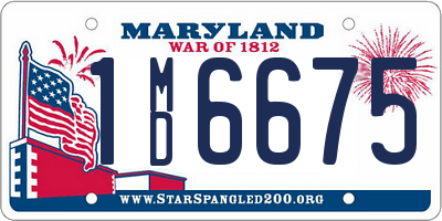 MD license plate 1MD6675