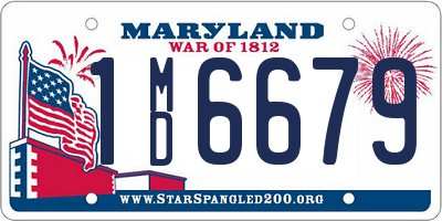 MD license plate 1MD6679