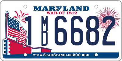 MD license plate 1MD6682