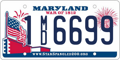 MD license plate 1MD6699