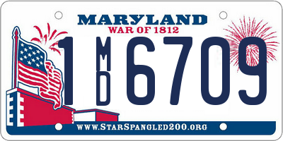 MD license plate 1MD6709