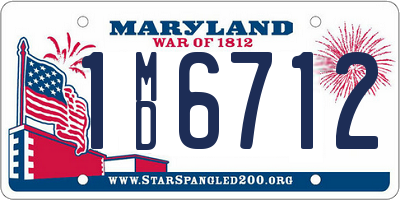 MD license plate 1MD6712