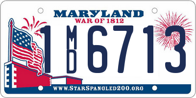 MD license plate 1MD6713