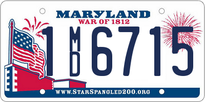 MD license plate 1MD6715