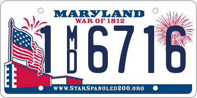 MD license plate 1MD6716