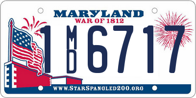 MD license plate 1MD6717