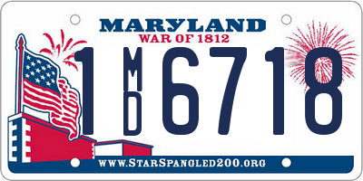 MD license plate 1MD6718