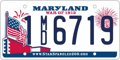 MD license plate 1MD6719