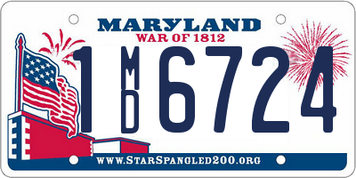 MD license plate 1MD6724