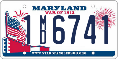 MD license plate 1MD6741