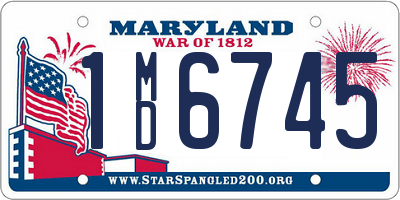 MD license plate 1MD6745