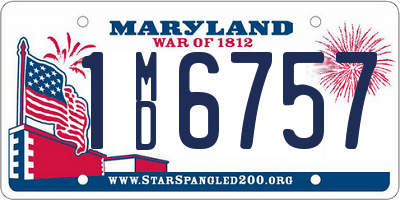 MD license plate 1MD6757