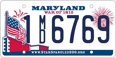 MD license plate 1MD6769