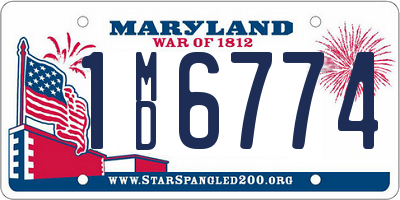 MD license plate 1MD6774