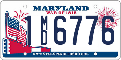 MD license plate 1MD6776